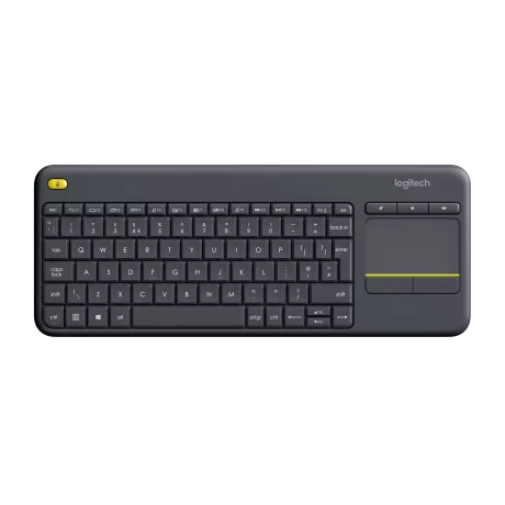 Logitech Wireless Keyboard K400 Plus, built-in touchpad, US International layout, Black