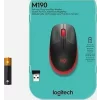 Logitech Wireless Mouse  M190, 1000 DPI, Red