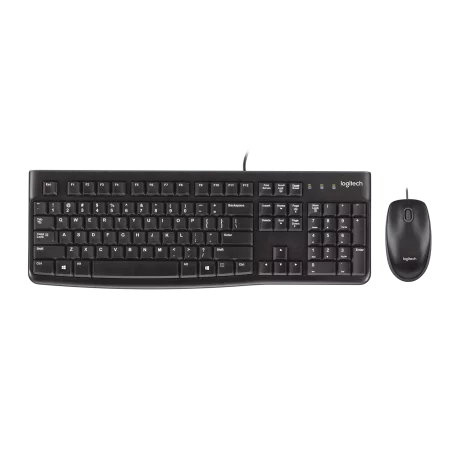 Logitech Corded Combo MK120, Keyboard &amp; Mouse, US International layout, USB, Black
