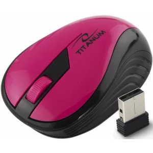 Mouse optic wireless Esperanza Rainbow, TM114P, 3 butoane, 2.4GHz, Usb, 1000dpi, Pink