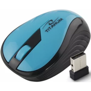 Mouse optic wireless Esperanza Rainbow, TM114T, 3 butoane, 2.4GHz, Usb, 1000dpi, Turcuaz