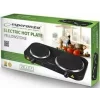 Plita electrica Esperanza Yellowstone, EKH014K, 1000W, 1x18.8cm+1x15.5cm, Negru
