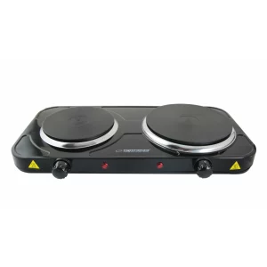 Plita electrica Esperanza Yellowstone, EKH014K, 1000W, 1x18.8cm+1x15.5cm, Negru