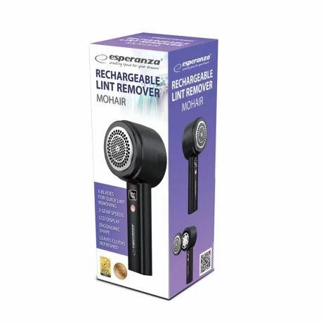 Aparat de curatat scame Esperanza Mohair, ECS012, 8W, 6 lame, Negru