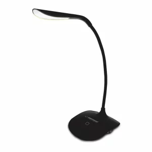 Lampa de birou LED Esperanza Akrux, ELD103K, cu brat flexibil, 3W, Negru