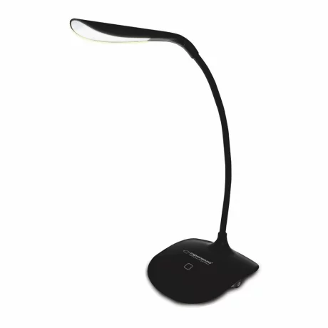Lampa de birou LED Esperanza Akrux, ELD103K, cu brat flexibil, 3W, Negru