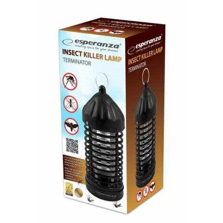 Lampa UV anti - insecte, Esperanza Terminator II, EHQ005, 2W, Negru