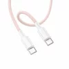Cablu Date si Incarcare Type-C la Type-C Borofone Cable BX117 Source, 1m, 3A, Roz