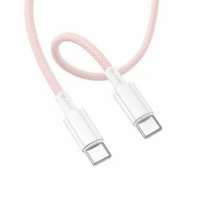 Cablu Date si Incarcare Type-C la Type-C Borofone Cable BX117 Source, 1m, 3A, Roz