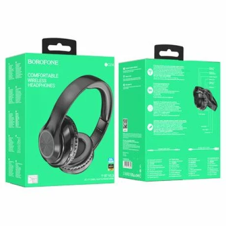 Casti Bluetooth Borofone BO24 Gratified, Negru