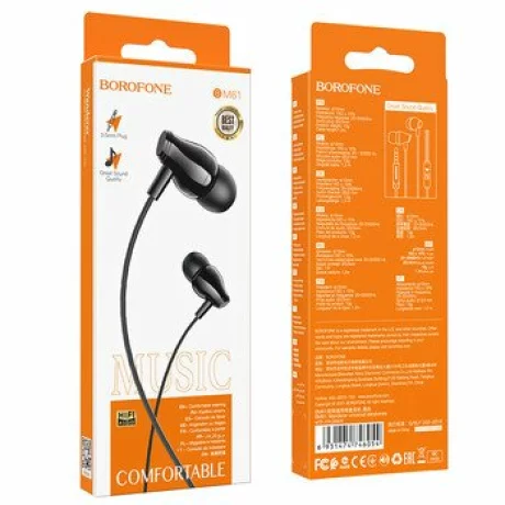 Casti cu microfon Borofone BM61 Wanderer, Negru
