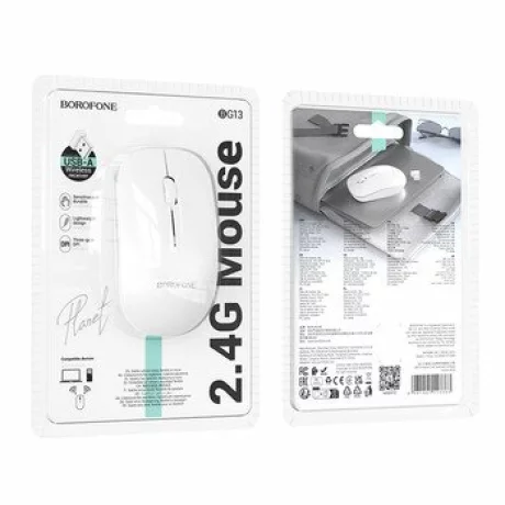 Mouse wireless Borofone BG14 Planet, 1000dpi, Alb