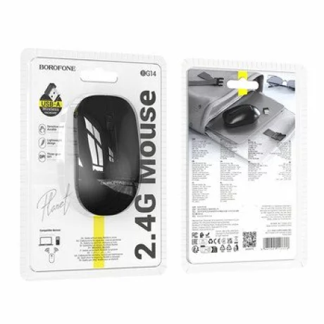 Mouse wireless Borofone BG14 Planet, 1000dpi, Negru