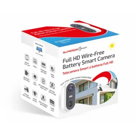 Camera Outdoor Wireless Superior SUPICM004, cu baterie, Night Vision, Full HD
