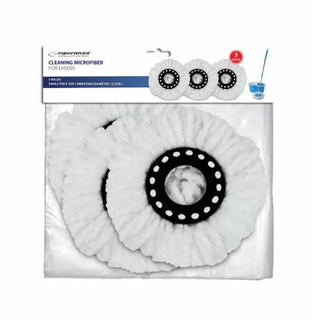 Rezerva microfibra Esperanza EHS005SP3 pentru mop Perfect Clean 005, 3 buc