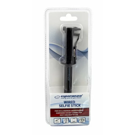 Selfie stick Esperanza EMM119K, 24-66.5cm, 500g, Negru