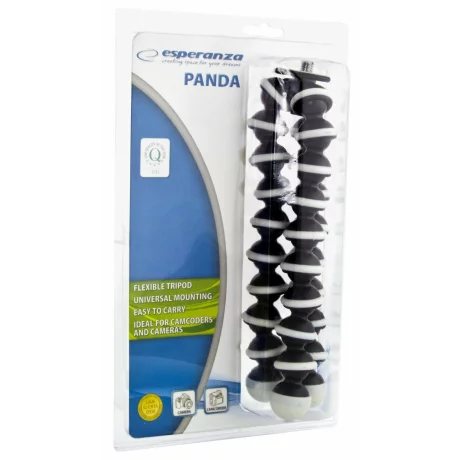 Trepied foto Esperanza PANDA, EF103, flexibil, rotire 360?, Negru
