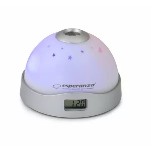 Ceas alarma si proiector Esperanza CASSIOPEIA, EHC001, Gri