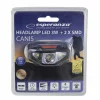 Lanterna frontala Esperanza CANIS, EOT035, LED, 120 lumeni, 3W, Negru