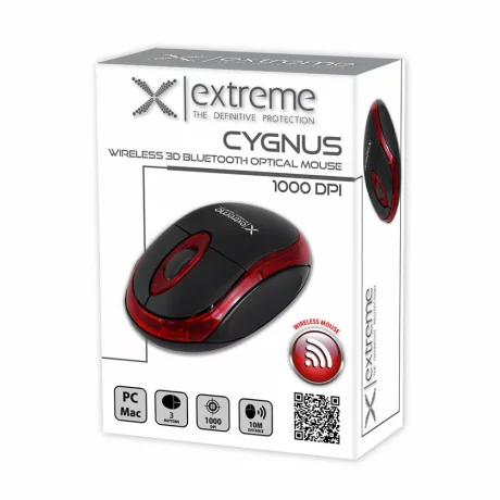 Mouse optic wireless Esperanza CYGNUS, XM106R, 3 butoane, 2.4GHz, Usb, 1200dpi, Negru/Rosu