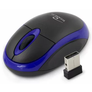 Mouse optic wireless Esperanza VULTURE, TM116B, 3 butoane, 2.4GHz, Usb, 1000dpi, Negru/Albastru