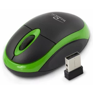 Mouse optic wireless Esperanza VULTURE, TM116G, 3 butoane, 2.4GHz, Usb, 1000dpi, Negru/Verde