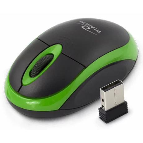 Mouse optic wireless Esperanza VULTURE, TM116G, 3 butoane, 2.4GHz, Usb, 1000dpi, Negru/Verde