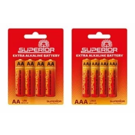 Baterii Alcaline Superior AA, 4 buc, Blister
