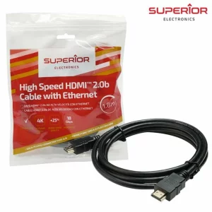 Cablu HDMI 2.0b Superior SUPAVC002, 4K, 1.8m, Negru
