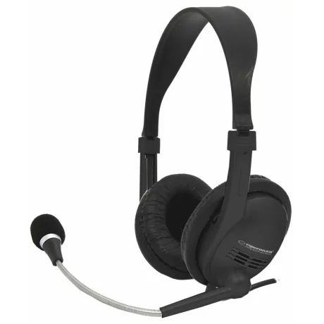 Casti stereo cu microfon Esperanza PRESTO, EH115, Negru
