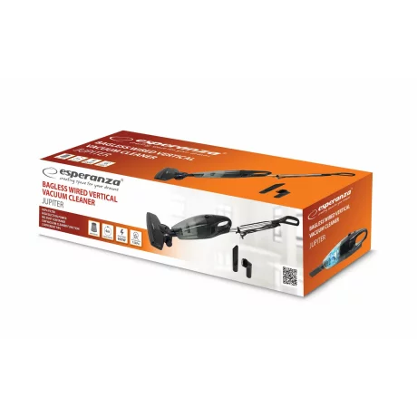Aspirator vertical Esperanza Jupiter, EHV101K, capacitate recipient 0.8l, 600W, Negru