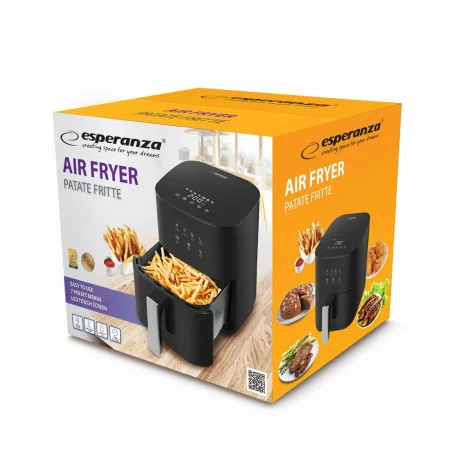 Friteuza cu aer cald Esperanza Patate fritte, EKA002, 3.5l, 1350W, Negru