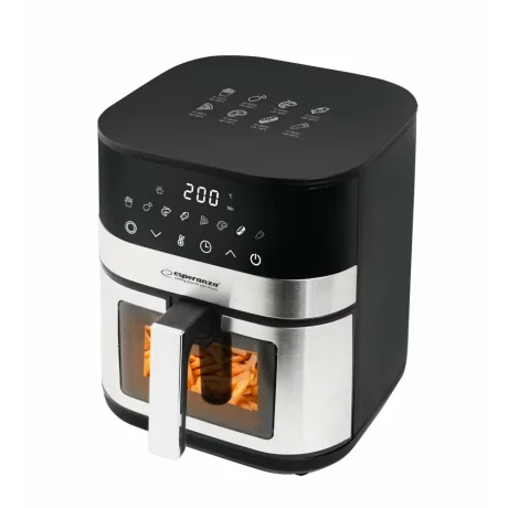 Friteuza cu aer cald Esperanza Pesce alla griglia, EKA003, 5l, 1400W, Negru