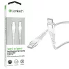 Cablu Date si Incarcare Lamtech, Type-C la Type-C, Incasabil, 1m, Alb