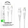 Cablu Date si Incarcare Lamtech, USB la Lightning, Incasabil, 2A, 2m, Argintiu