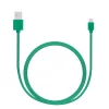 Cablu Date si Incarcare Lamtech, USB la MicroUSB, 2.1A, 1m, Verde