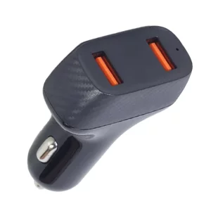 Incarcator auto Lamtech, 2xUSB QC3,0 36W, Negru