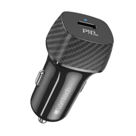 Incarcator auto Lamtech, Type-C PD20W, Negru