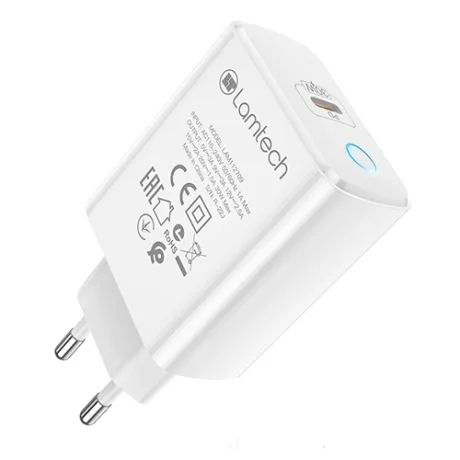 Incarcator retea Lamtech, PD, 30W, 1xUSB Type-C, Alb
