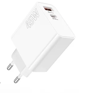 Incarcator retea Lamtech, QC3.0, PD, 45W, 1xUSB, 1xUSB Type-C, Alb