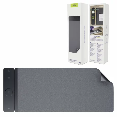 Covoras pentru laptop, Allity, ALP-100,  cu incarcare wirelles, 15W, Negru