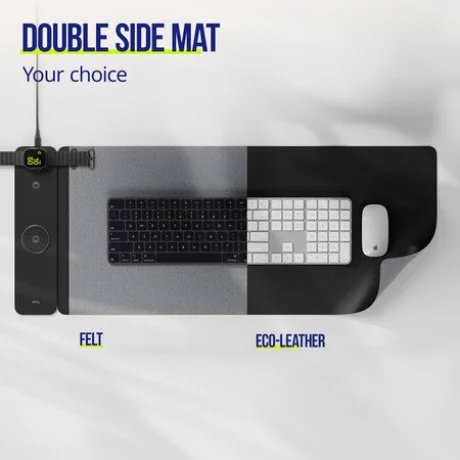 Covoras pentru laptop, Allity, ALP-100,  cu incarcare wirelles, 15W, Negru