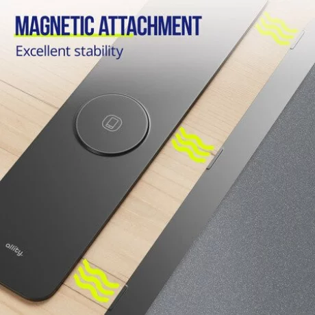 Covoras pentru laptop, Allity, ALP-100,  cu incarcare wirelles, 15W, Negru