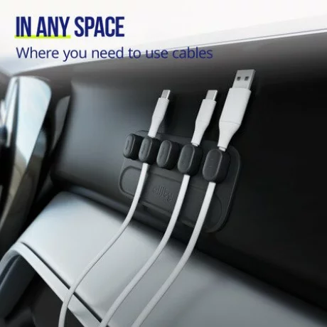 Organizator de cabluri magnetic Allity, ASA-410, Negru