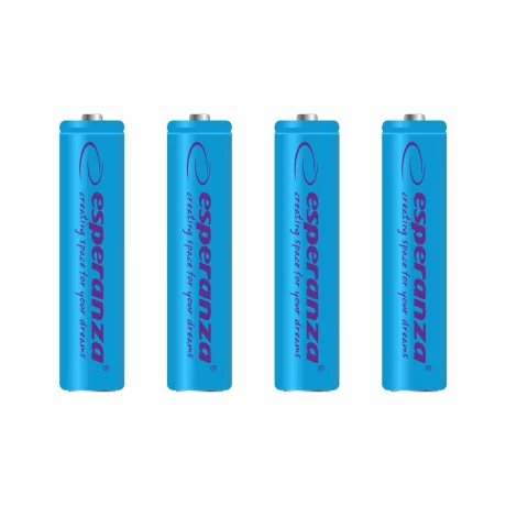 Baterii reincarcabile Esperanza, EZA102B, AAA, 4 buc, Blister, Albastru