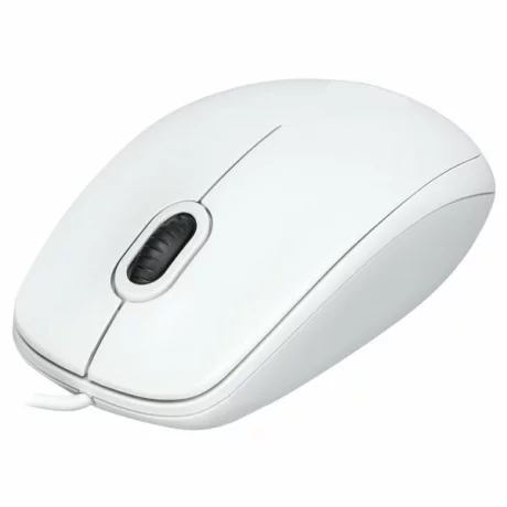 Logitech Corded Optical Mouse, B100, 1000 DPI, White