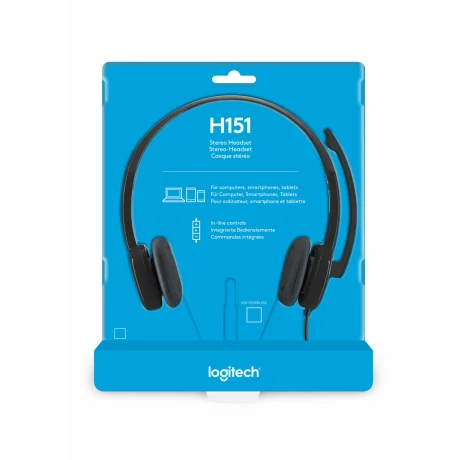 Logitech Headset H151, 3,5 mini-jack, Black