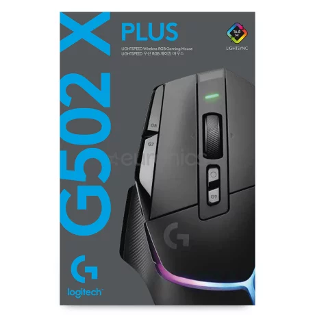 Logitech Wireless Mouse  Gaming Lightspeed G502 X Plus, RGB, range: 100-25 600 DPI, Black