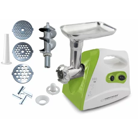 Masina de tocat carne Esperanza Meatball, EKM012G, 600W, Alb/Verde