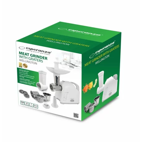 Masina  de tocat carne Esperanza Wellington, EKM033, 2200W, Alb